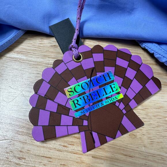 Scotch & Soda Crisp Cotton Ruffle Wrapover Top Girls Size 10 New With Tags - Picture 6 of 11